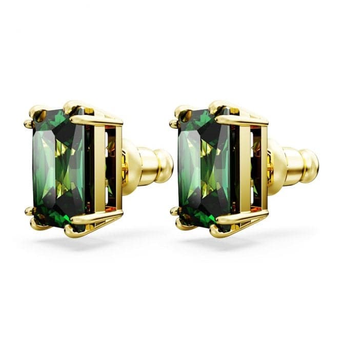 Matrix Green Gold - tone Plated Rectangular Cut Stud Earrings 5677142Swarovski5677142