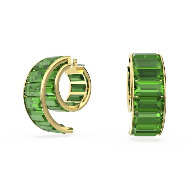 Matrix Hoop Green Gold - tone Plated Earrings 5629297Swarovski5629297