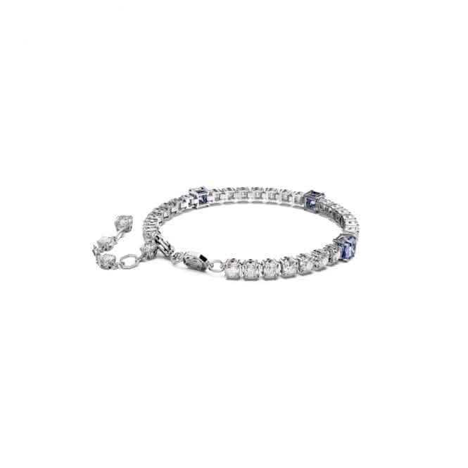 Matrix Mixed Cuts Blue Rhodium Plated Tennis Bracelet 5666426Swarovski5666426