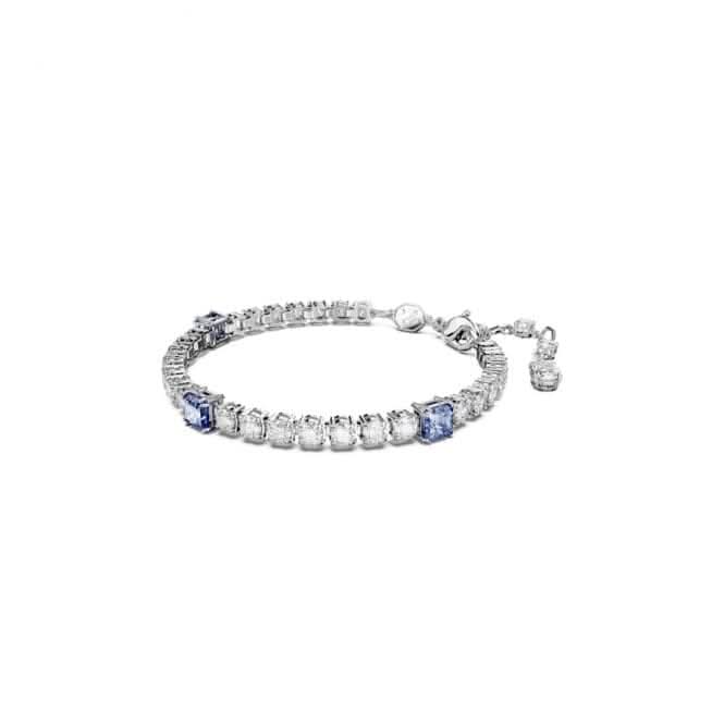 Matrix Mixed Cuts Blue Rhodium Plated Tennis Bracelet 5666426Swarovski5666426