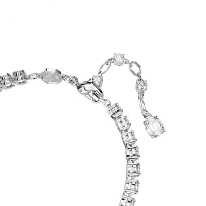 Matrix Mixed Cuts Blue Rhodium Plated Tennis Bracelet 5666426Swarovski5666426