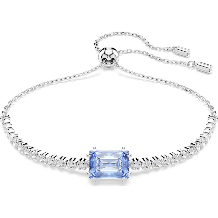 Matrix Mixed Cuts Blue Rhodium Plated Tennis Bracelet 5693412Swarovski5693412