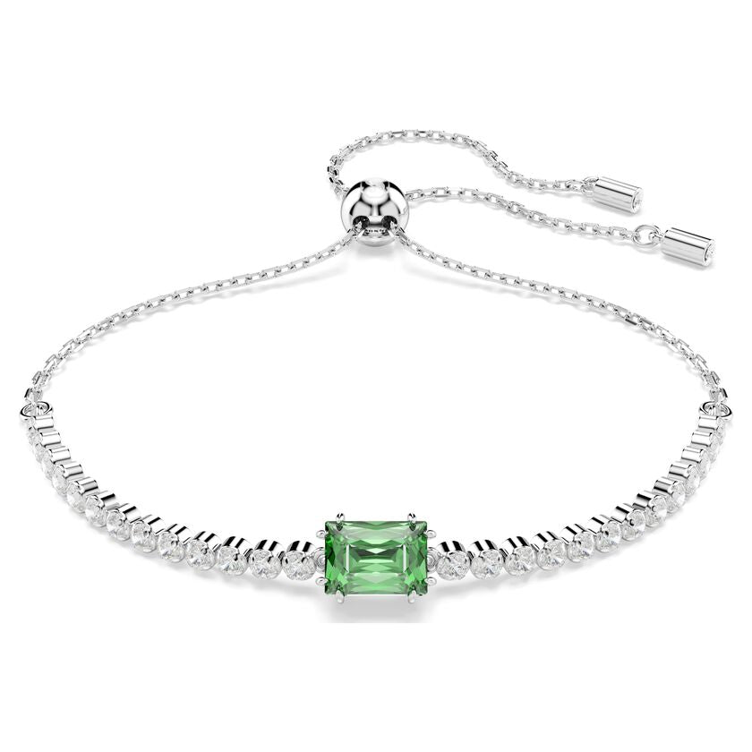 Matrix Mixed Cuts Green Rhodium Plated Tennis Bracelet 5693411Swarovski5693411