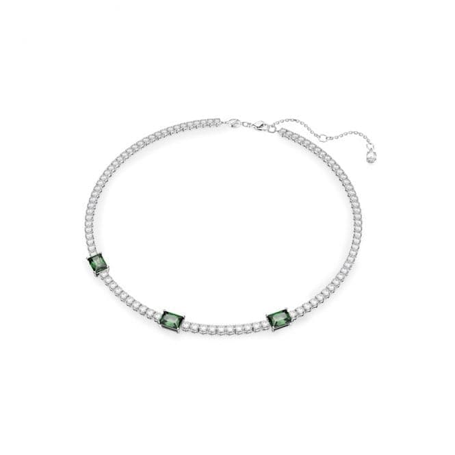 Matrix Mixed Cuts Green Rhodium Plated Tennis Necklace 5666168Swarovski5666168