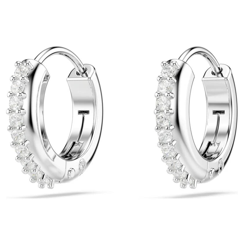 Matrix Rhodium Plated Hoop Earrings 5690670Swarovski5690670