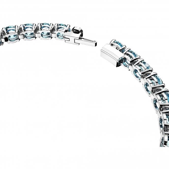 Matrix Rhodium Plated Round Cut Blue BraceletSwarovski5648929 L