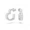 Matrix Rhodium Plated Small Heart White Hoop Earrings 5653170Swarovski5653170