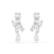 Matrix Rhodium Plated White Mixed Cuts Drop Earrings 5700418Swarovski5700418
