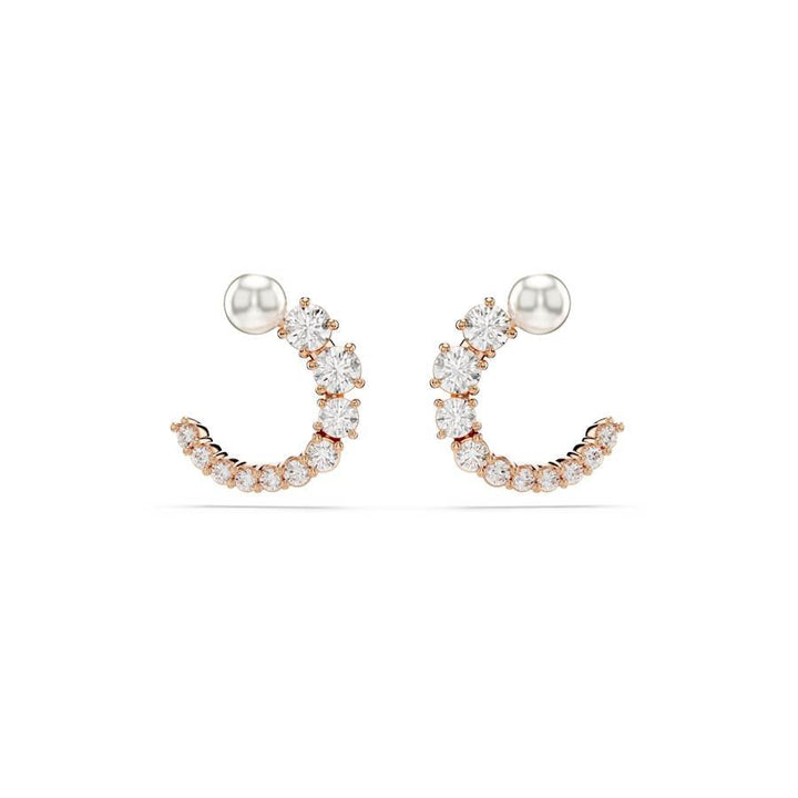 Matrix Rose Gold - tone Crystal Pearl Hoop Earrings 5692264Swarovski5692264