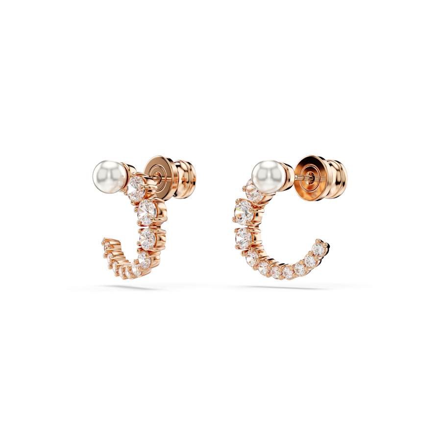 Matrix Rose Gold - tone Crystal Pearl Hoop Earrings 5692264Swarovski5692264