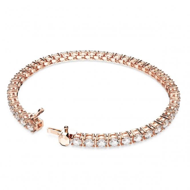 Matrix Rose Gold - Tone Plated White Tennis BraceletSwarovski5657661 L