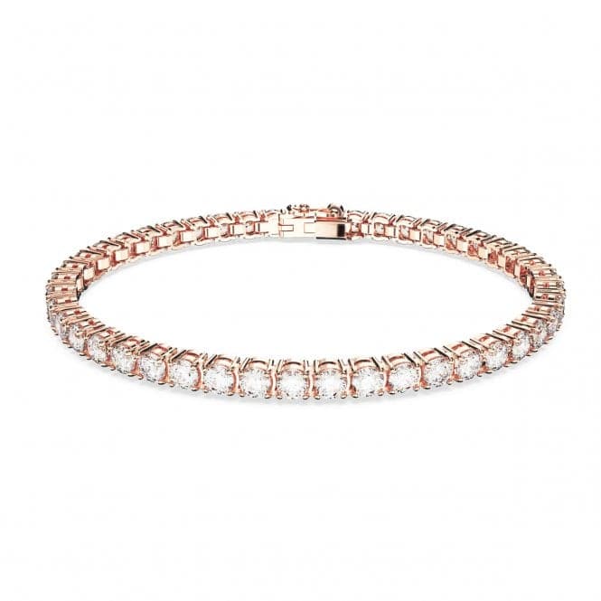 Matrix Rose Gold - Tone Plated White Tennis BraceletSwarovski5657661 L