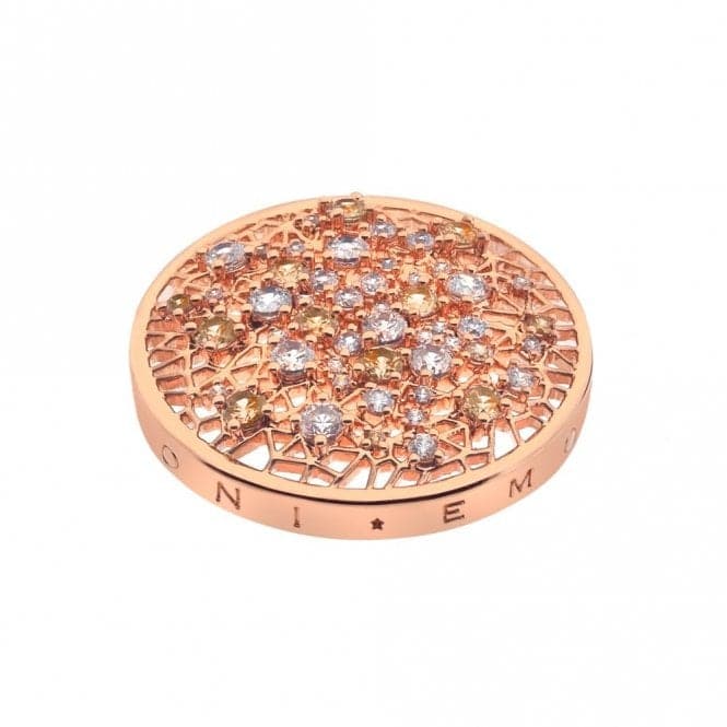 Mattina Champagne Coin - Rose Gold Plate - 25mm EC534EmozioniEC534