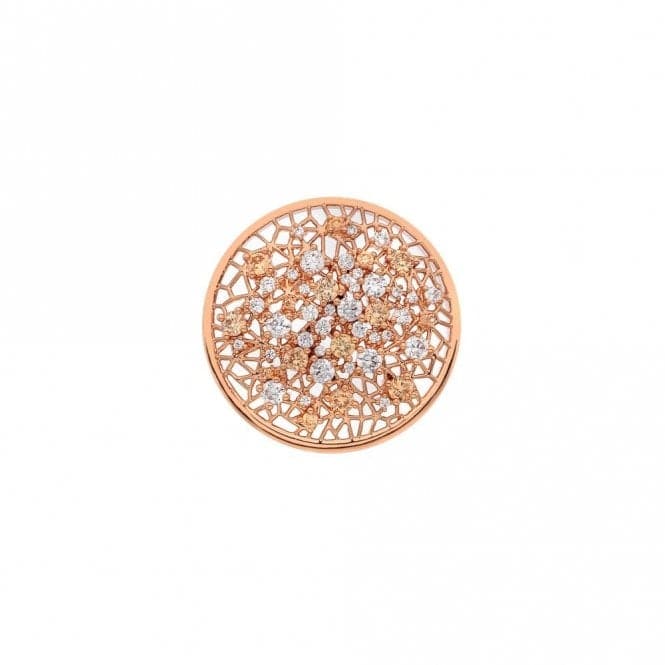 Mattina Champagne Coin - Rose Gold Plate - 25mm EC534EmozioniEC534
