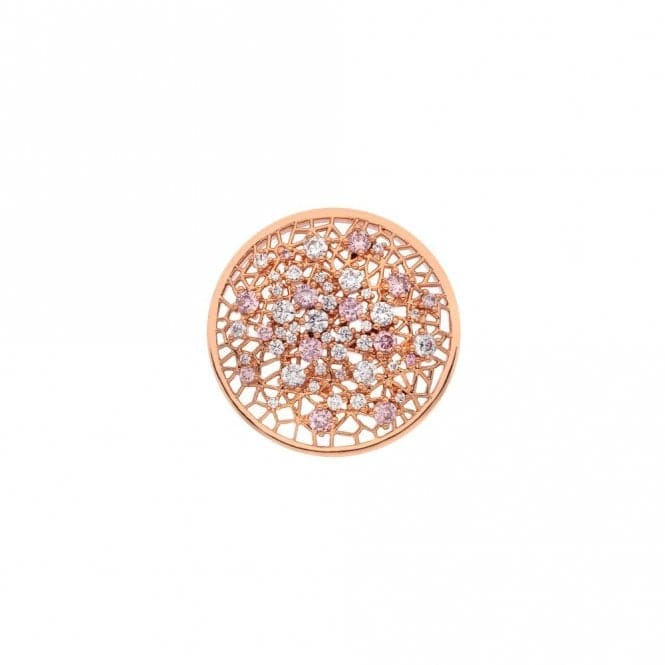 Mattina Pink Coin - Rose Gold Plate - 25mm EC532EmozioniEC532