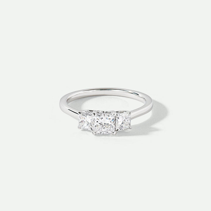 Mavis | 9ct White Gold 1ct tw Lab Grown Diamond Three Stone Engagement RingCreated BrillianceBA0073977 - M