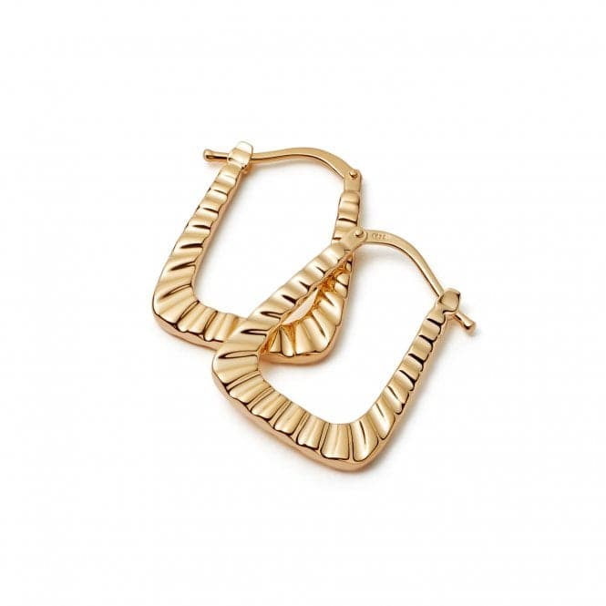 Maxi Striped Creole Hoop In 18ct Gold Plated Earrings E3109_GPDaisyE3109_GP
