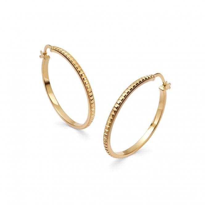 Maxi Studded Hoop In 18ct Gold Plated Earrings E3108_GPDaisyE3108_GP