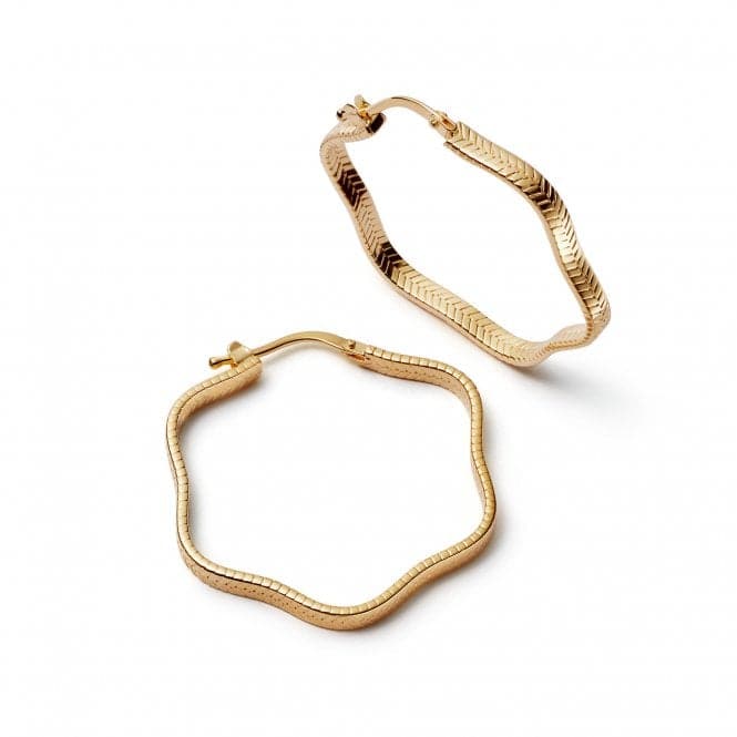 Maxi Wavy Hoop In 18ct Gold Plated Earrings E3100_GPDaisyE3100_GP