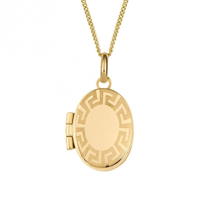 Maze Detail Locket Yellow Gold Pendant GP2297Elements GoldGP2297