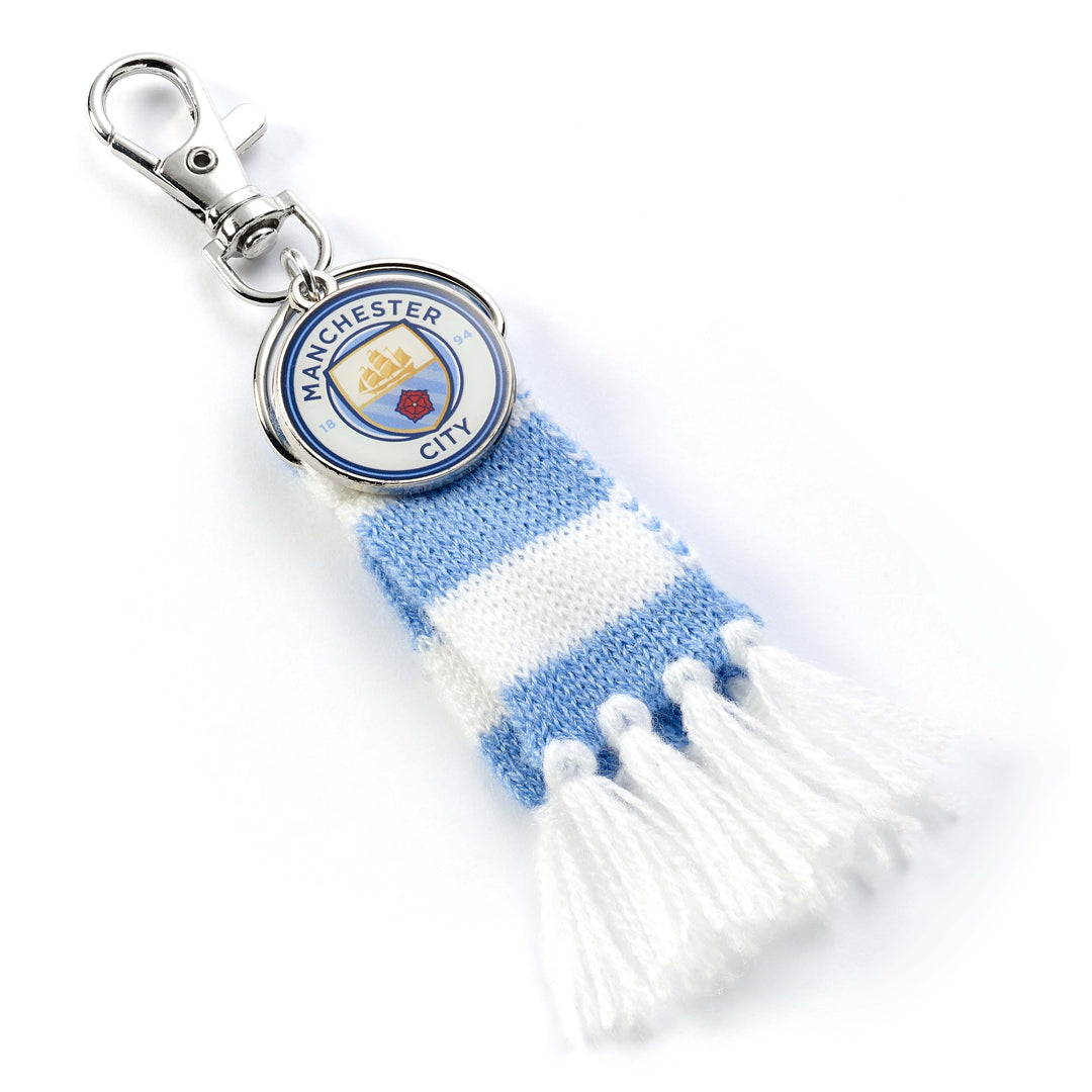 Manchester City Football Club Blue Scarf Logo Charm Backpack Hanger MCBH0002