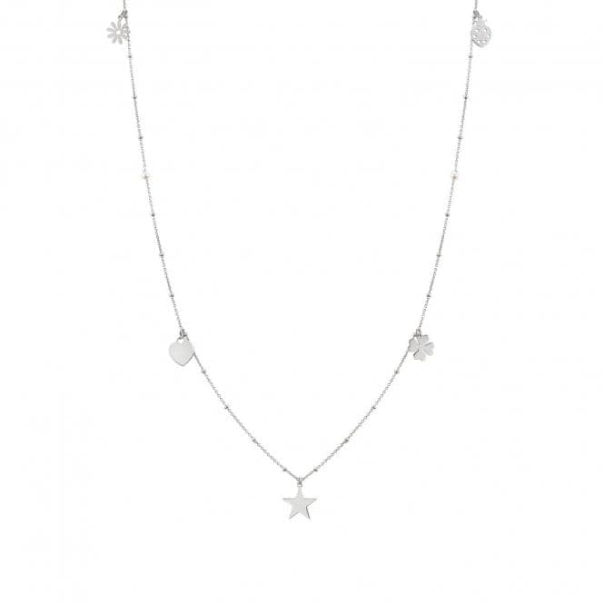 Melodie Pearls Silver Long White Pearls Silver Mixed Necklace 147712/038Nominations147712/038