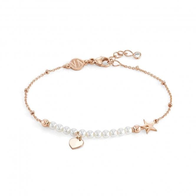 Melodie Pearls Silver White Pearls Rose Gold Heart Bracelet 147710/002Nominations147710/002