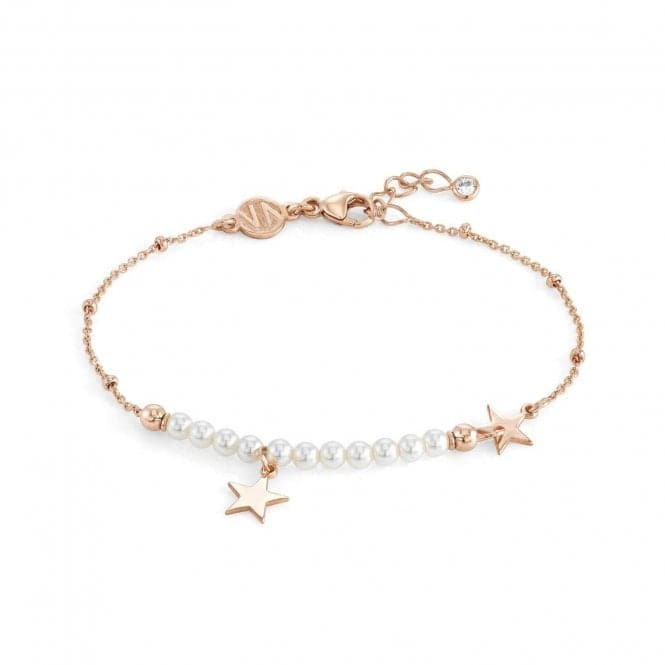 Melodie Pearls Silver White Pearls Rose Gold Star Bracelet 147710/033Nominations147710/033