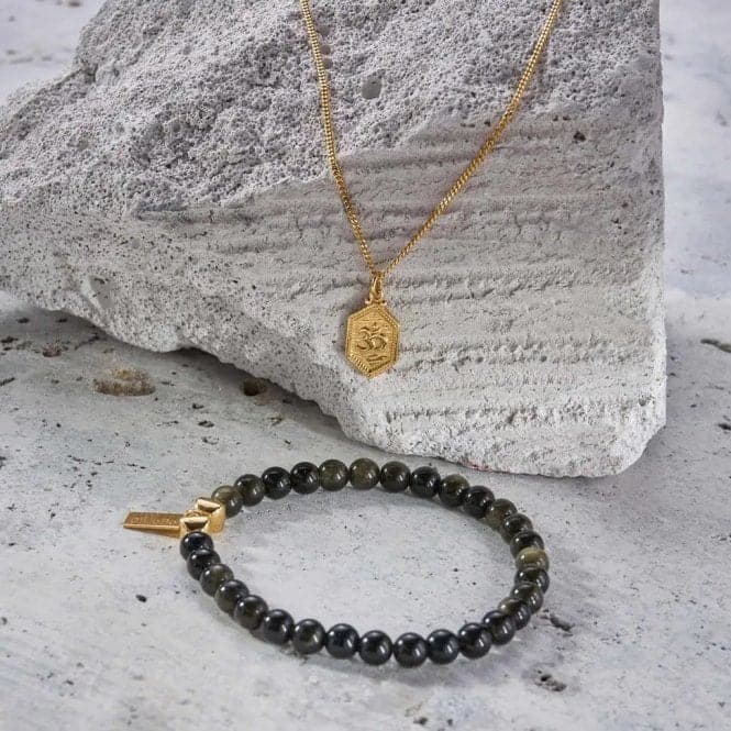 Men's Gold Golden Obsidian Bracelet GBGOMChloBoGBGOM