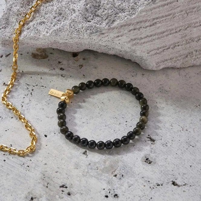 Men's Gold Golden Obsidian Bracelet GBGOMChloBoGBGOM