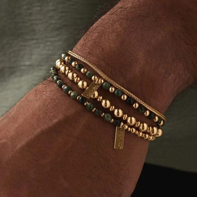 Men's Gold Slim Round Bracelet GBSLMRMChloBoGBSLMRM