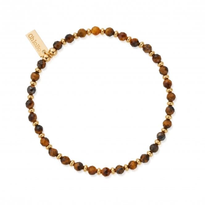 Men's Gold Tiger's Eye Mini Disc Bracelet GBTEMDMChloBoGBTEMDM