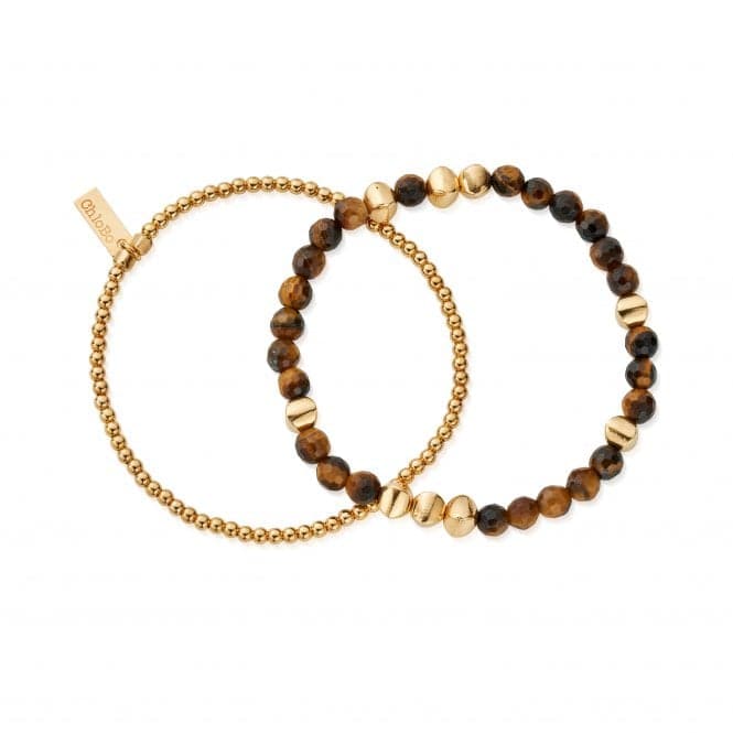 Men's Gold Tiger's Eye Urban Set Of 2 Bracelets GBSETTEMChloBoGBSETTEM