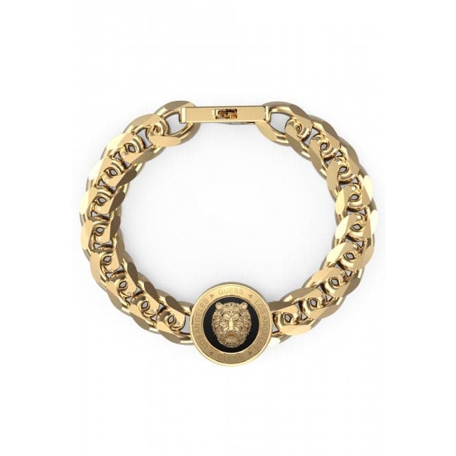 Mens Gold - tone Plated 21mm Lion Coin Bracelet UMB01314YGBKLGuess JewelleryUMB01314YGBKL