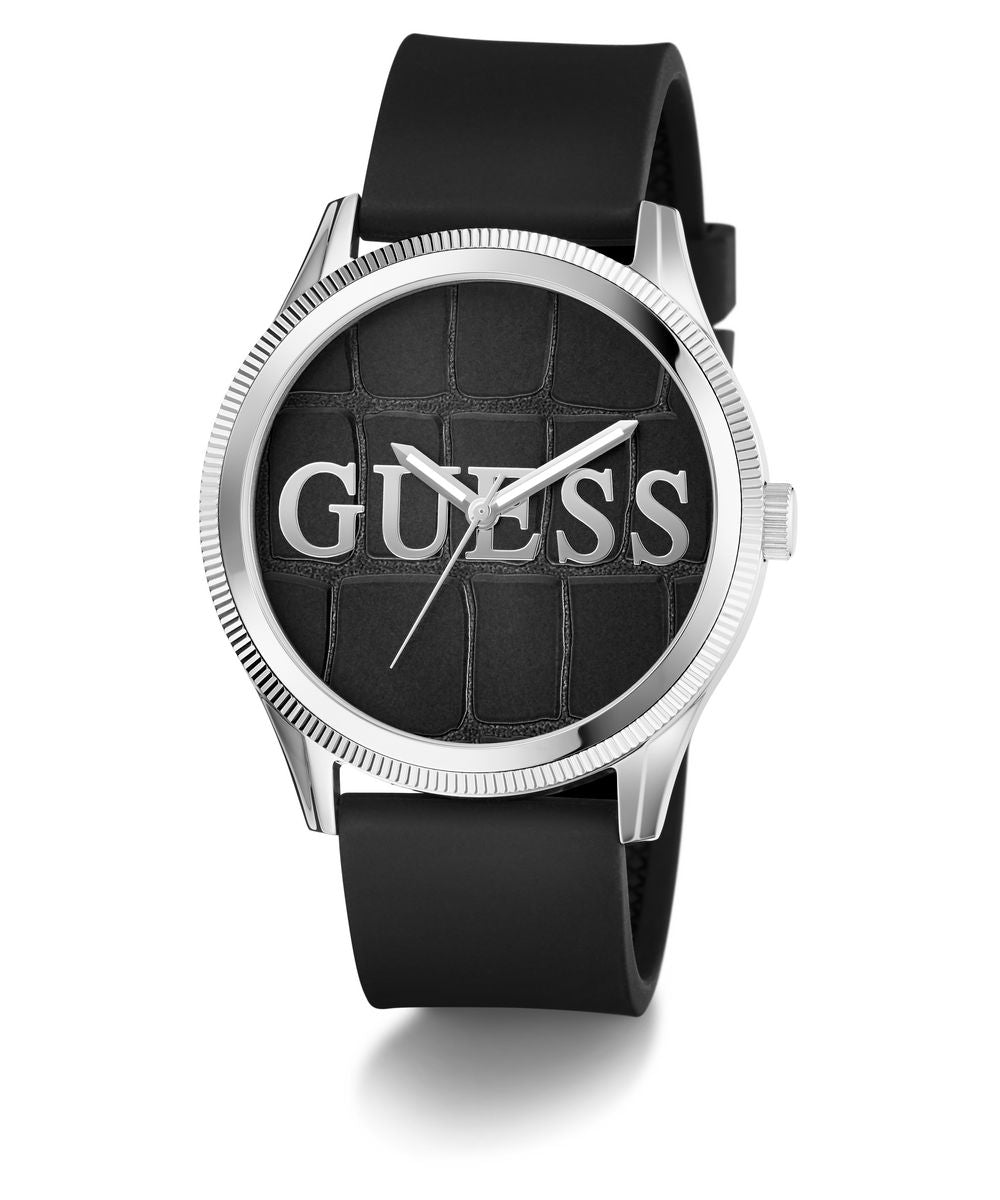 Men's Silver Black Reputation Watch GW0887G1Guess WatchesGW0887G1