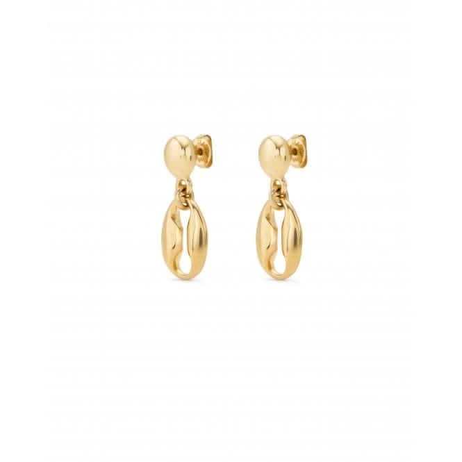 Merci 18k Gold - Plated Small Link Earrings PEN0954ORO000UNOde50PEN0954ORO000