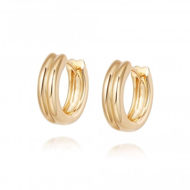 Meryl Huggie Hoop 18ct Gold Plate Earrings HUG17_GPDaisyHUG17_GP