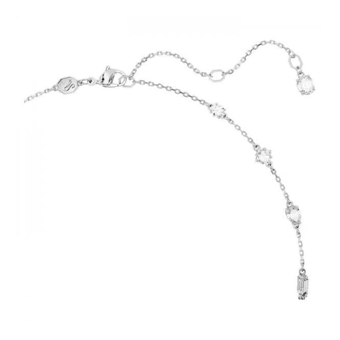 Mesmera Mixed Cuts Scattered Design White Rhodium Plated Necklace 5676989Swarovski5676989