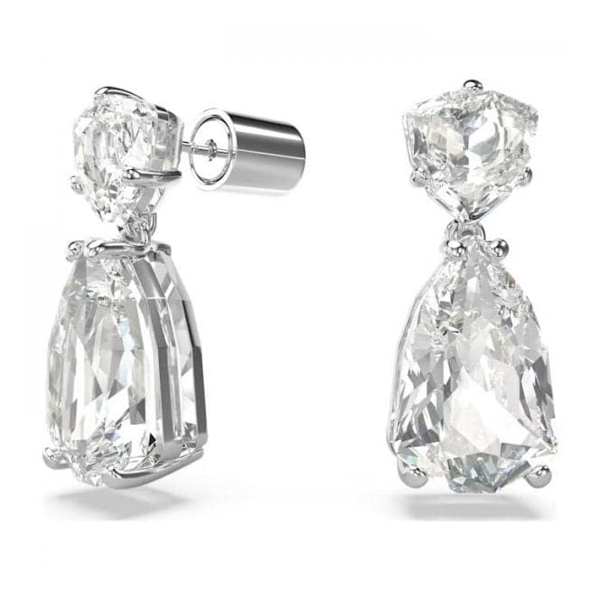 Mesmera Mixed Cuts White Rhodium Plated Drop Earrings 5661683Swarovski5661683