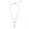 Meteora White Rhodium Plated Layered Pendant 5684244Swarovski5684244