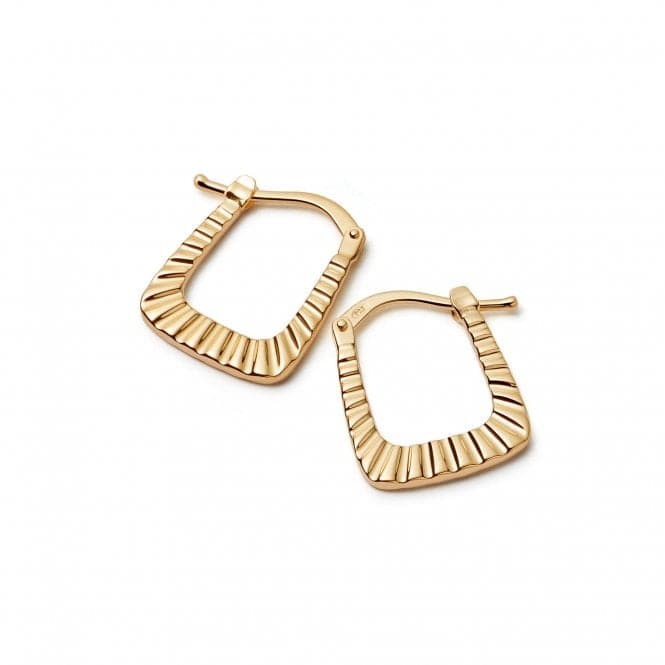 Midi Striped Creole Hoop In 18ct Gold Plated Earrings E3111_GPDaisyE3111_GP