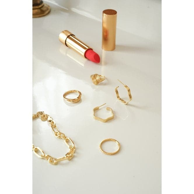 Midi Wavy Snake Hoop In 18ct Gold Plated Earrings E3101_GPDaisyE3101_GP