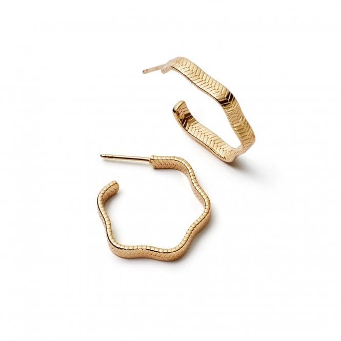 Midi Wavy Snake Hoop In 18ct Gold Plated Earrings E3101_GPDaisyE3101_GP