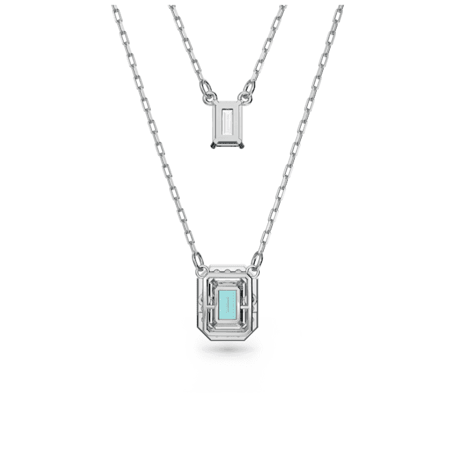 Millenia Layered Octagon Cut Blue Rhodium Plated Necklace 5640557Swarovski5640557