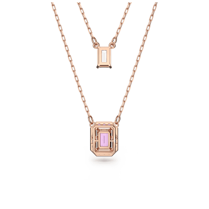 Millenia Layered Octagon Cut Purple Rose Gold - tone Plated Necklace 5640558Swarovski5640558