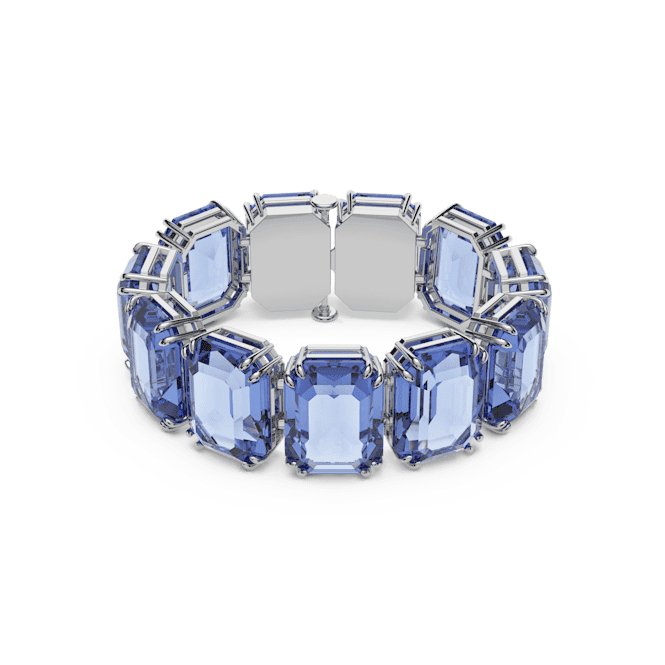Millenia Octagon Cut Blue Rhodium Plated Bracelet 5638491Swarovski5638491