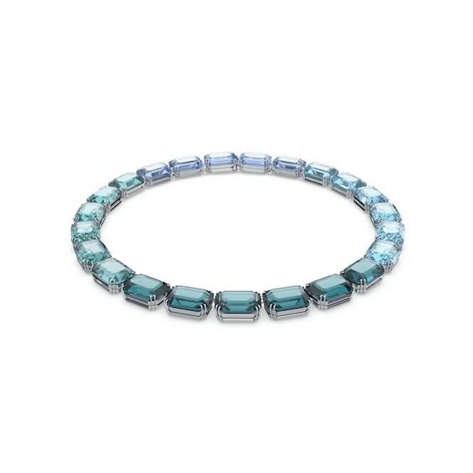 Millenia Octagon Cut Blue Rhodium Plated Necklace 5630369Swarovski5630369