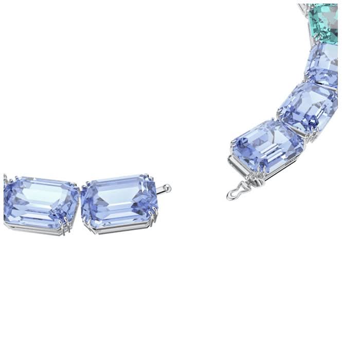 Millenia Octagon Cut Blue Rhodium Plated Necklace 5630369Swarovski5630369