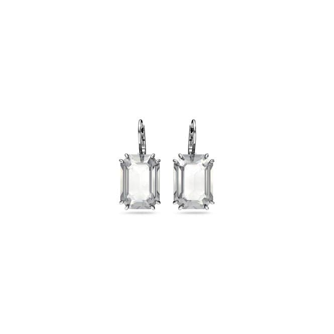 Millenia Octagon Cut Crystal White Rhodium Plated Earrings 5636569Swarovski5636569
