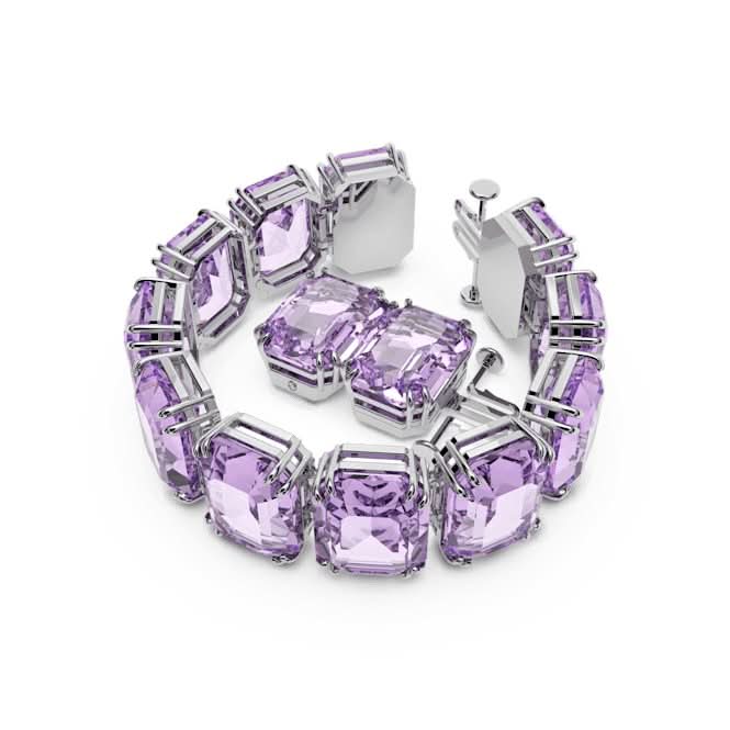 Millenia Octagon Cut Purple Rhodium Plated Bracelet 5638492Swarovski5638492